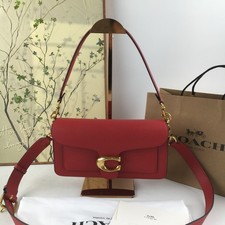 Borsa a tracolla Coach 73995 Tabby 26 borsetta pelle ciottolo lucido rosso donna