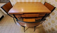 TAVOLO VINTAGE ANNI  70' IN FORMICA E FERRO + 4 SEDIE