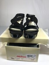 MELLUSO - SANDALO DONNA PELLE -  COLORE NERO - TG 37 - ZEPPA 8 CM - USATO -