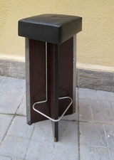 Sgabello acciaio e legno anni
