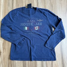 Aeronautica Militare Cristiano Di Thiene Air Blue Maglietta Uomo Manica Lunga XL