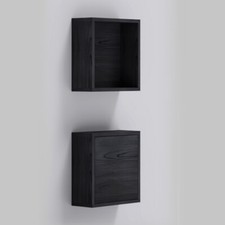 Ogomondo Pensile a giorno in laminato e pensile con anta Bagno OLMO SCURO