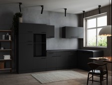 Cucina Libera Angolare Grigia