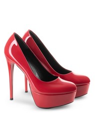 Scarpe decolte plateau vernice