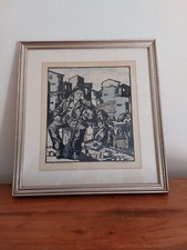 QUADRO SARDO EDIMO MURA - BORORE (NU) FILO ORIGINALE - PROVA D'AUTORE FIRMATA