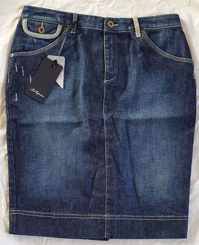 Gonna jeans blu cotone donna - jeans,