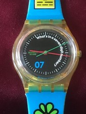 Orologio SWATCH Access BLUE ICON (SKK125)-Funzionante-Condiz.buono! Fiori-Gent