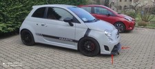 ABARTH 500 595 695 SOTTOPARAURTI SPLITTER ORIGINALE SAMURAI CARBON LOOK IN GOMMA