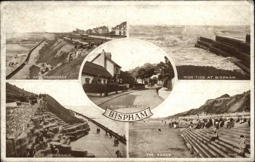Cartolina epoca bispham - d'epoca,