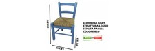Sedia bambini legno / paglia