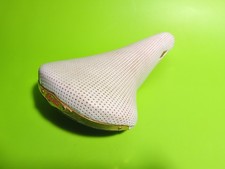 Sella vintage San Marco Rolls bianca e oro 1990 Italia traforata miglia basse 