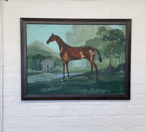 Dipinto olio cavallo equino - , /