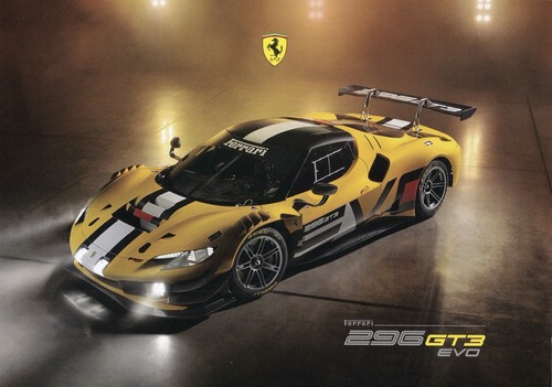 Ferrari 296 gt3 evo cartolina - gt3,