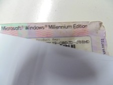 licenza etichetta key product stiker Windows Millenium Edition solo codice