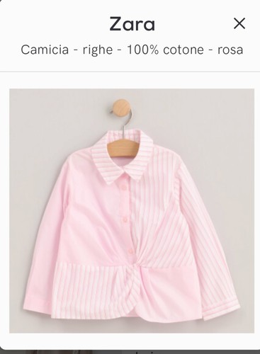 Camicia zara rosa - a, righe