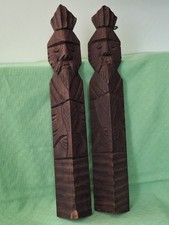 MASCHERE in Legno Intagliato a Mano - Uomini Barbuti 