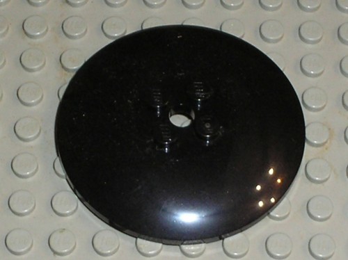Lego black dish 6x6 - dish,