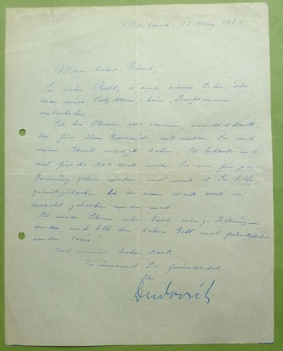 Lettera manoscritta dudovich - lettera,