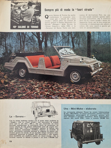 Mini moke fiat savana jungla - fiat,