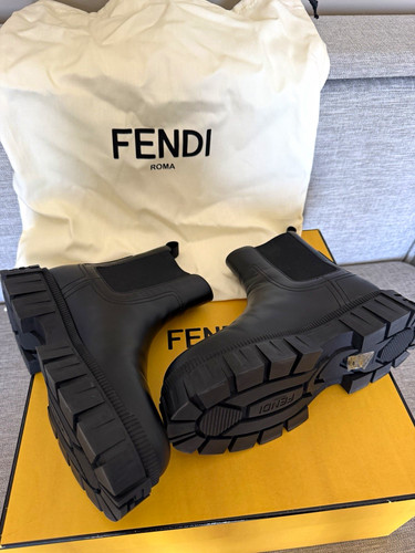Stivaletti fendi neri chelsea - stivaletti,