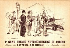 TORINO, 1946 - 1° Gran Premio Automobilistico - Lotteria - Pubblicitaria - PU166