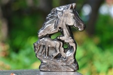3"Hand carved Natural silver