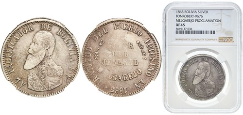 Bolivia 1865 melgarejo - 1865, fp