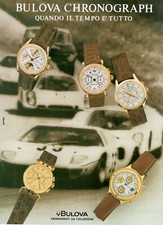 BULOVA CHRONOGRAPH cronografi da collezione 1989 Pubblicita' vintage OROLOGIO 