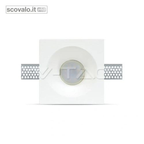 Faretto quadrato gu10 bianco - faretto,