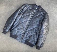 Giacca nera trapuntata Pelle