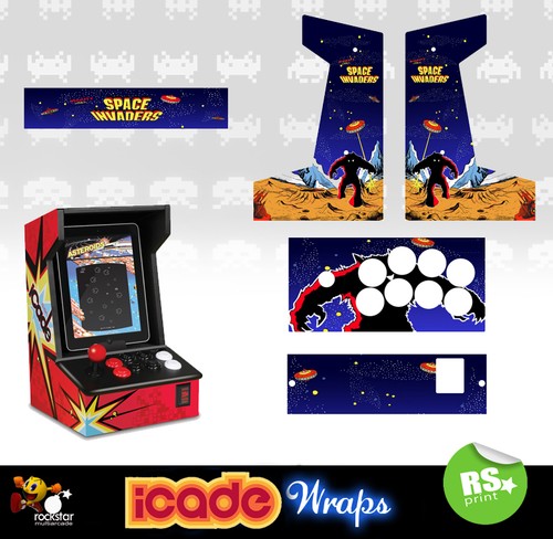 Icade space invaders set - space,