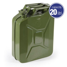 Tanica 20 litri metallo benzina carburante acciaio verniciato omologata norma UN