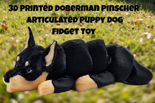 Doberman pinscher stampato - doberman, 3d