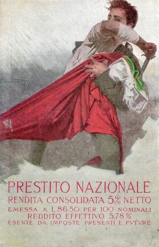 Cartolina propaganda prestito - cartolina,