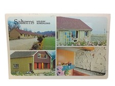 Salterns Holiday Bungalows Seaview Isle Of Wight Vintage Multiview Postcard 