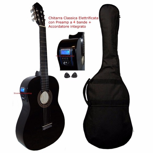 Chitarra classica nera 4 - nera, 4/4