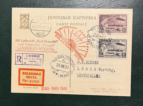 Zeppelin polarfahrt 1931 carta - zeppelin,