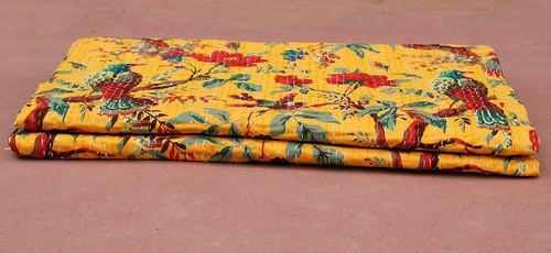 Copriletto trapuntato kantha - copriletto,