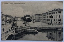 Cartolina Treviso borgo V.E II carrozza animata Veneto paesaggistica T14