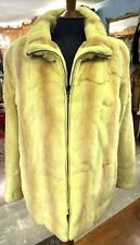 Giacca Pelliccia Visone Rasato Giallo/verde Lime