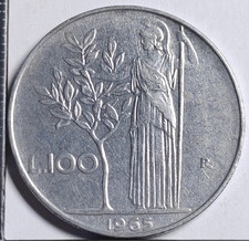 100 Lire 1965 Italie Italy -