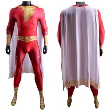 Costume Cosplay Shazam 2 tuta adulto bambini body supereroe Halloween Zentai