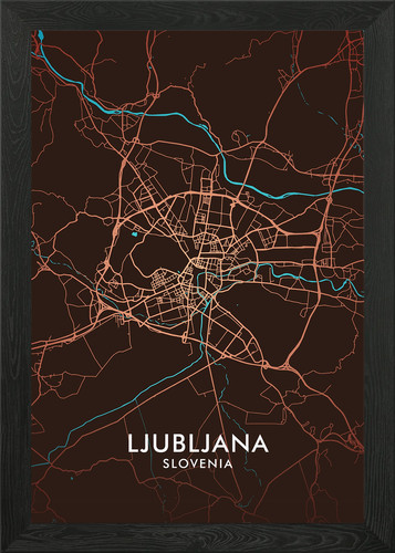 Mappa della città lubiana - di,