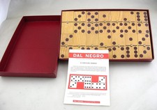 VINTAGE Dal Negro Super Domino Superdomino con pezzi in legno XL C/ ISTRUZIONI