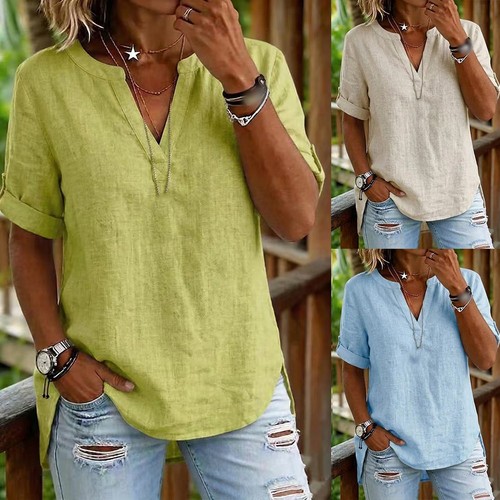 Camicia donna scollo tinta - camicia,
