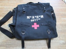 Mash M A S H Medical Corps Borsa Esercito Tracolla Tascapane Combat Bag Blck