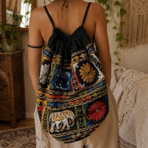 Zaino con coulisse - , elefante