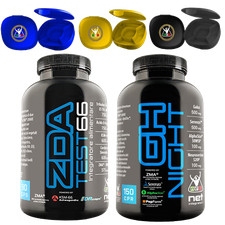 Net integratori ZDA Test 90 cpr più GH Night 90 cpr Kit Forza con portapillole
