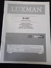 ISTRUZIONI / MANUALE LUXMAN D-357 LETTORE CD