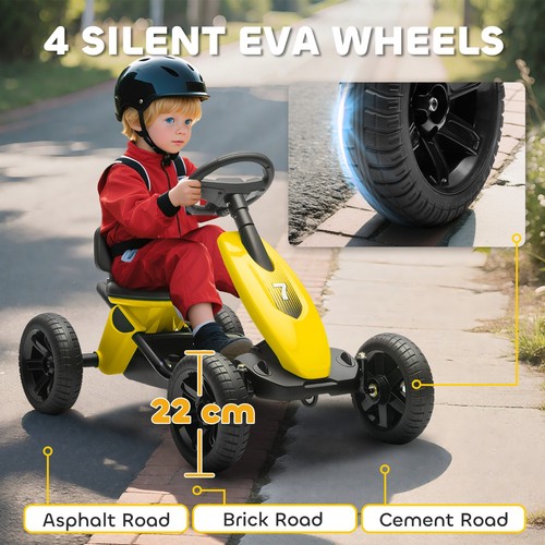 Kart giallo per bambini - go,